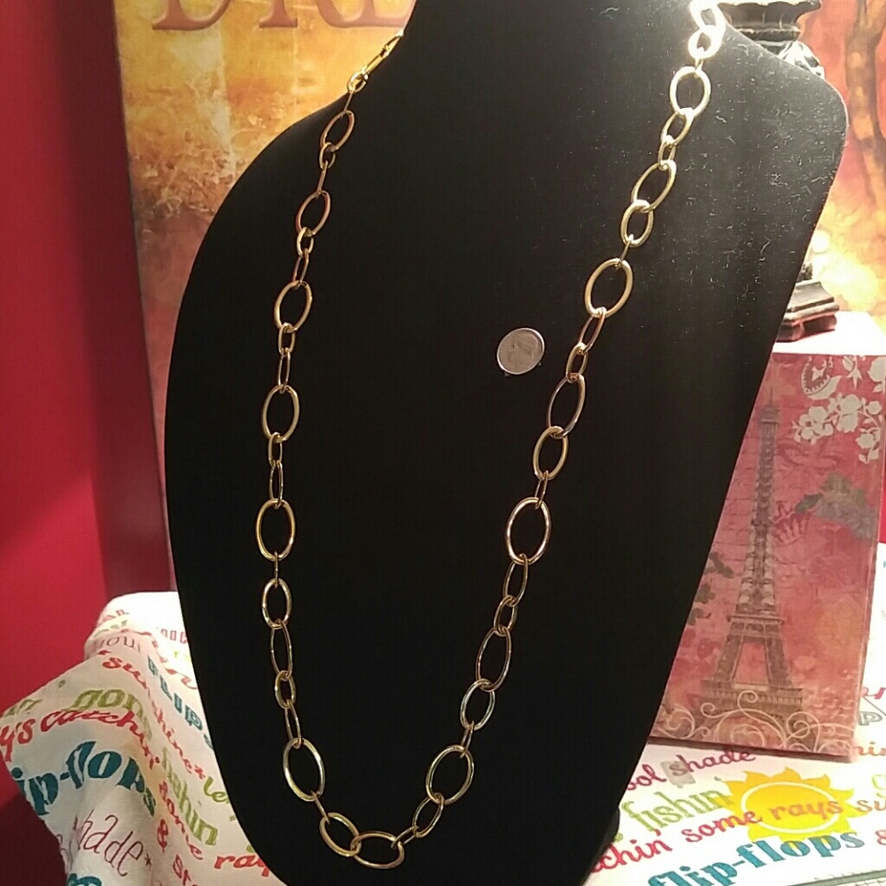 Joan Rivers oval link necklace